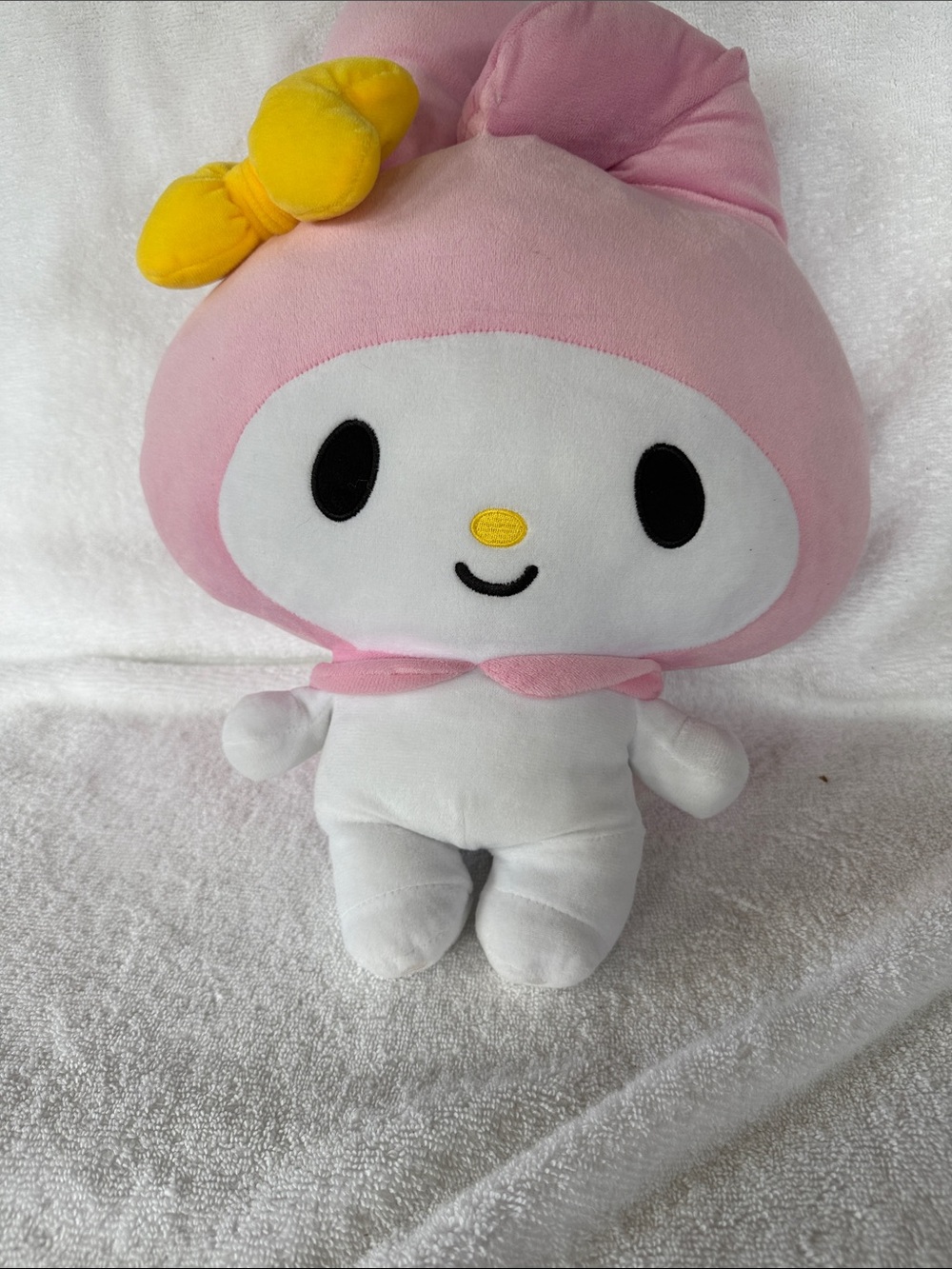 Sanrio My Melody Pink & White Plush with Yellow Bow